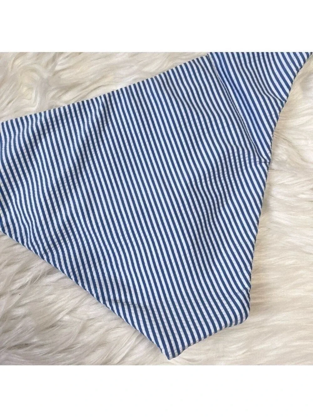 J Crew Blue White Striped Bikini Bottoms Large